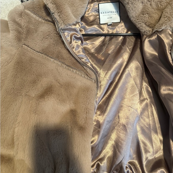 Bagatelle Women's Plush Brown Teddy Jacket - Picture 2 of 4